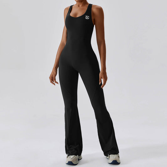 Silhouette Flare Jumpsuit BLACK