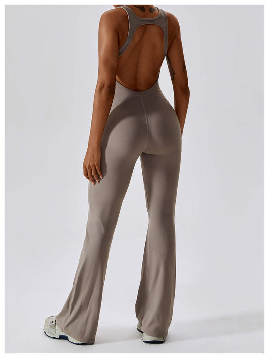 Silhouette Flare Jumpsuit NUDE