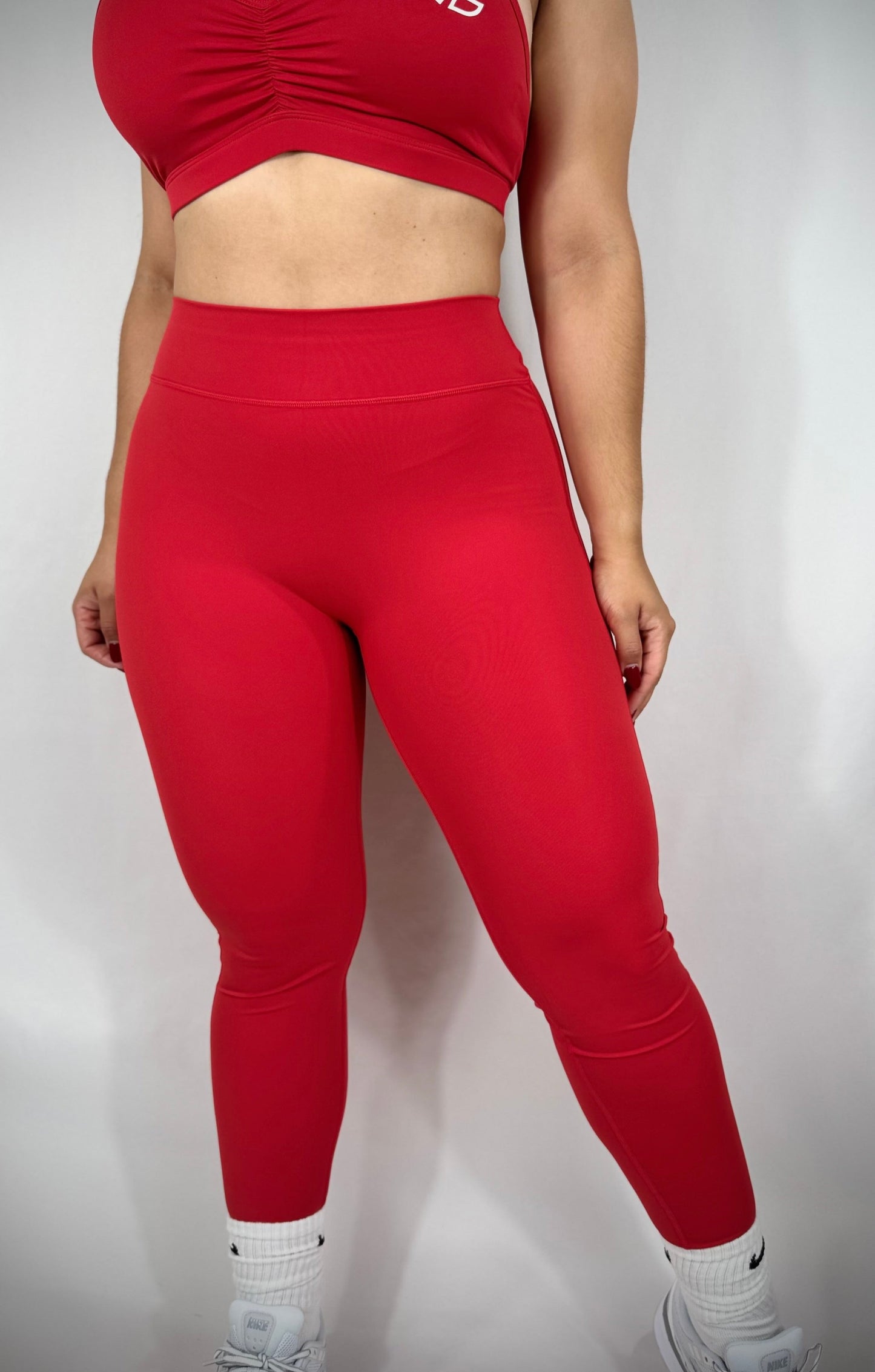 Glow Cargo Leggings - RED