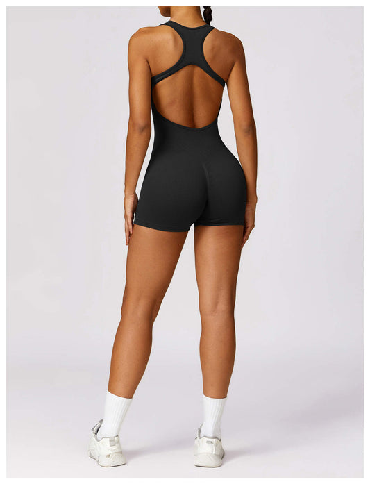 Racerback Short Jumpsuit BLACK